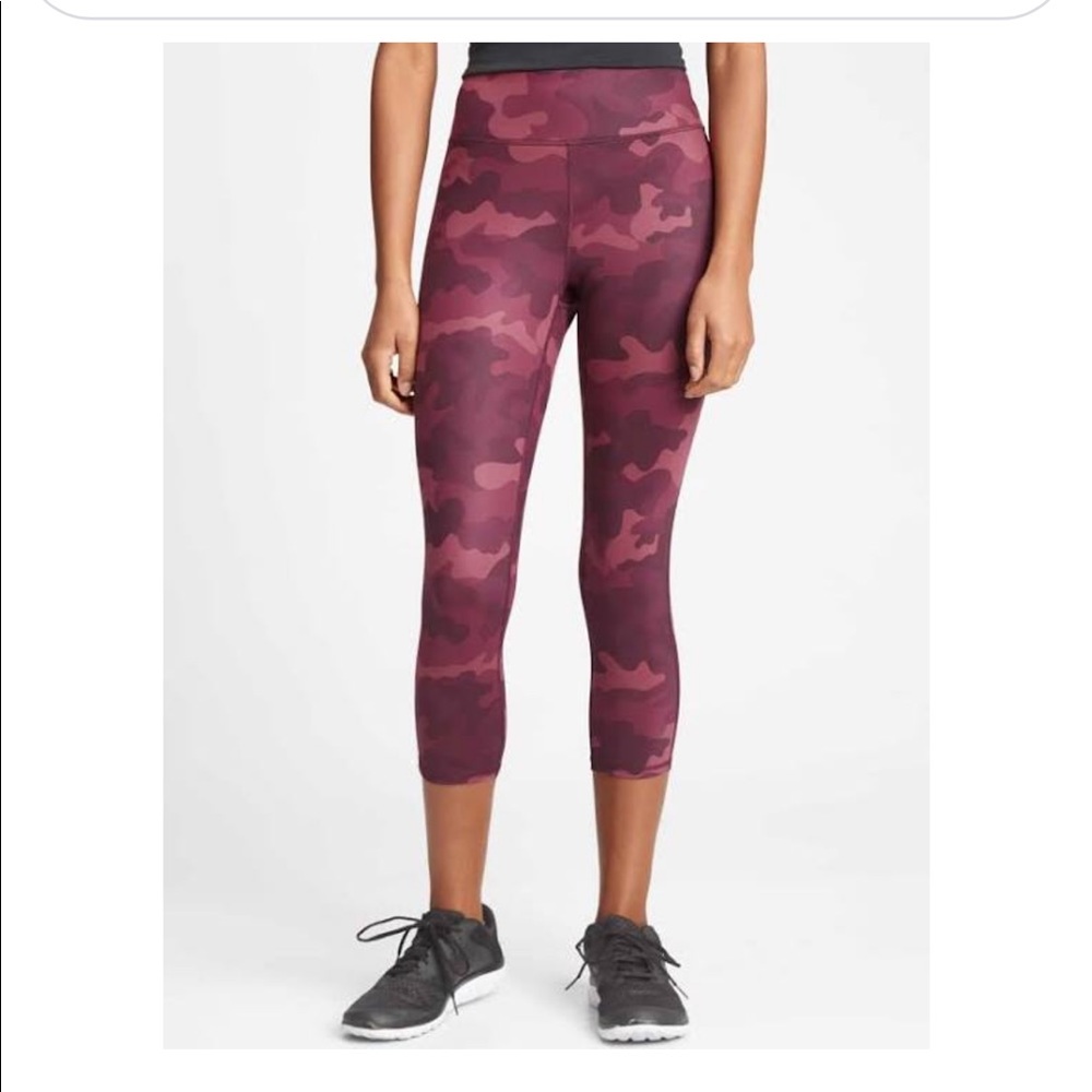 GapFit High Rise 7/8 - Length Legging Size XXL Burgundy Camo